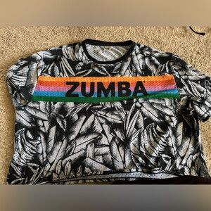 Zumba Graphic T-Shirt with Multicolor Stripe